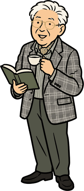 加藤寛先生のイラスト